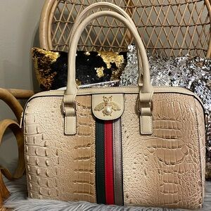 Croc print Handbag